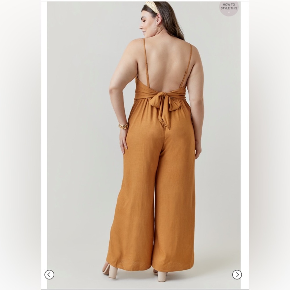 Bow Back Linen Jumpsuit
